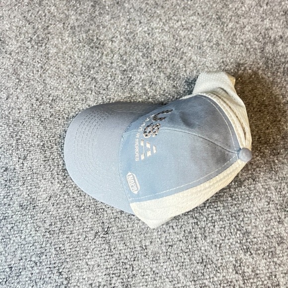 Napa Auto Parts Hat Mens Strapback Cap White Blue USA We Believe in Heros EUC - Picture 2 of 3